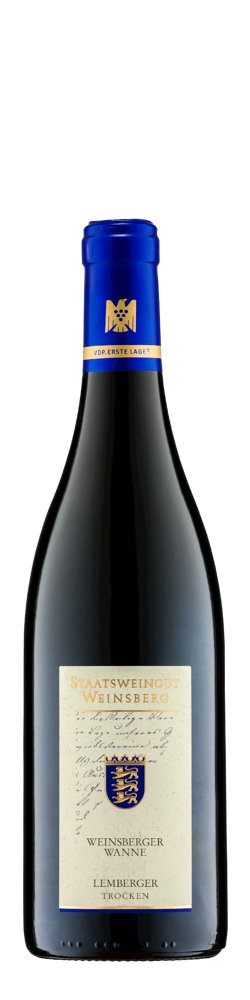 Flasche Weinsberger Wanne Lemberger trocken Erste Lage